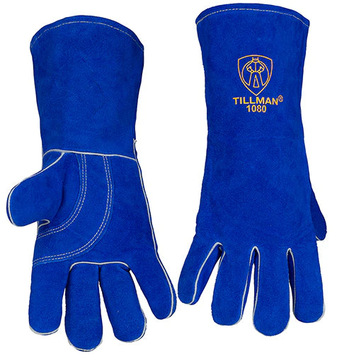 Miller Electric Metal Working Gloves - Large, Black and Blue