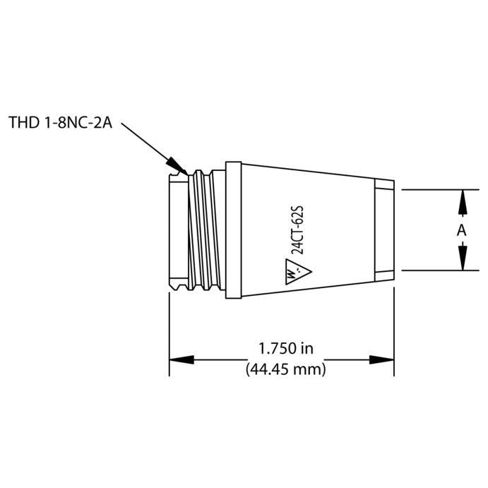 Tweco - WeldSkill 24CT Series WS24CT-62S Nozzle (5/8) Alloy 145, Tip Recess 5/32 - 2 Per Pack - 1240-1581